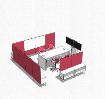 会议桌草图大师模型，会议桌sketchup模型，会议桌su素材下载