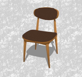 现代休闲椅sketchup模型，单人椅草图大师模型下载