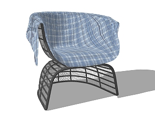 现代户外椅草图大师模型，户外椅sketchup模型下载