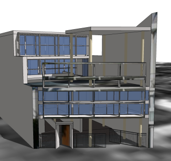 柯布西耶库鲁切特住宅草图大师模型下载