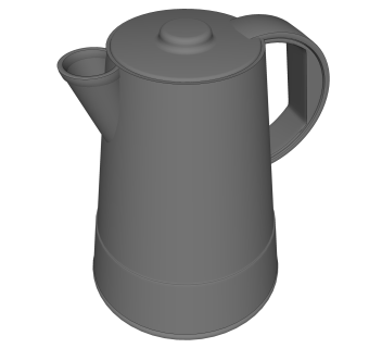 水壶草图大师模型，水壶SU模型下载