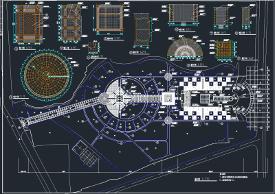 超全公园景观CAD施工图，公园景观CAD建筑图纸下载