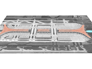 首都国际机场草图大师模型，机场SU模型下载