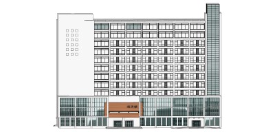 现代医院草图大师模型，病房楼sketchup模型下载