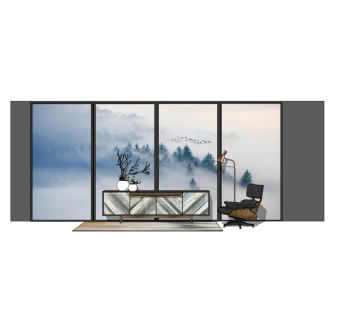 现代简约电视柜草图大师模型，电视柜sketchup模型下载