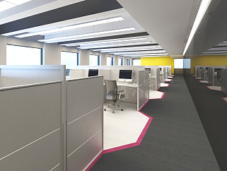 一套一千多方的精装修办公室带预算，办公室CAD设计施工图