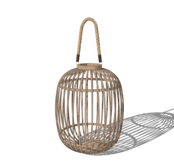 现代灯笼草图大师模型，灯笼SKB文件下载