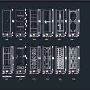 原创门套款式CAD图库大全，门CAD图纸下载