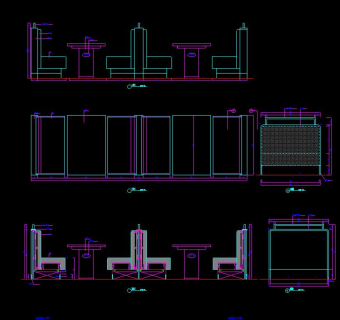北京西南卫星城旅游风景区自助烤肉店室内施工图CAD图纸，烤肉店cad设计图纸下载