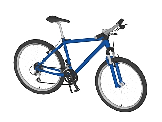 现代<em>简约</em>自行车SU模型，自行车sketchup模型下载