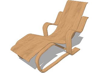 现代<em>中式躺椅</em>su模型，椅子草图大师模型下载