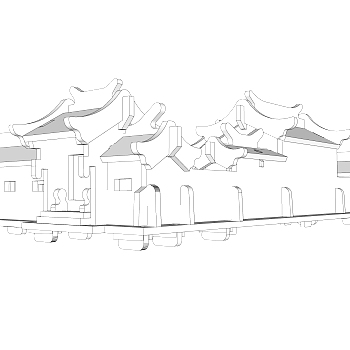 北京四合院草图大师模型下载，古建民俗sketchup模型分享