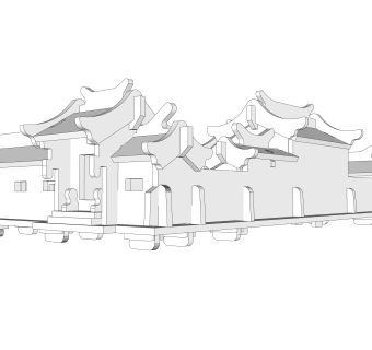北京四合院草图大师模型下载，古建民俗sketchup模型分享