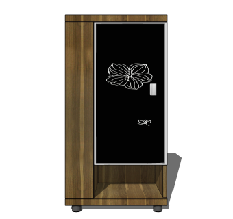 现代实木酒柜草图大师模型，酒柜sketchup模型下载