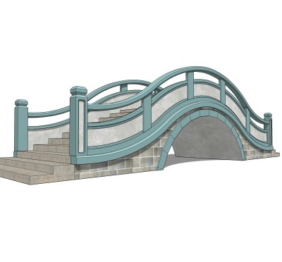 拱桥草图大师模型下载，sketchup拱桥模型分享