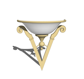 欧式壁灯草图大师模型，壁灯SKB文件下载