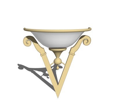 欧式壁灯草图大师模型，壁灯SKB文件下载