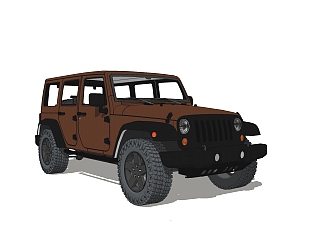吉普车sketchup模型，吉普车<em>su素材</em>下载