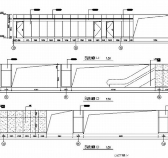 现代轨道交通线路工程室内站台装修施工图