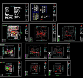 别墅电气系统施工图CAD图纸