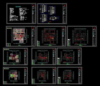 别墅电气系统施工图CAD图纸