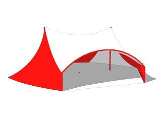 现代简约户外帐篷su模型，帐篷草图大师模型下载