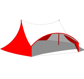 现代简约户外帐篷su模型，帐篷草图大师模型下载