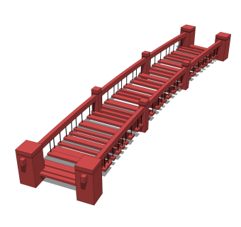 现代桥梁草图大师模型下载，sketchup桥梁su模型分享