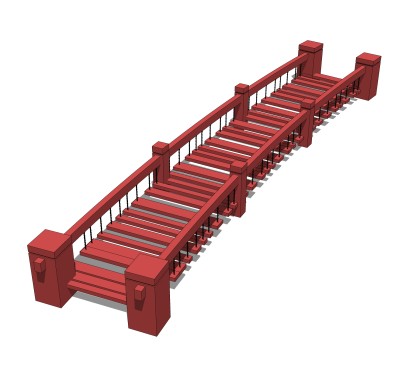 现代桥梁草图大师模型下载，sketchup桥梁su模型分享