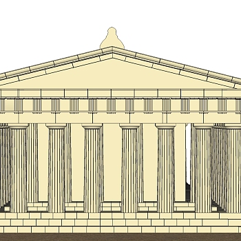 帕特农神庙草图大师模型下载、帕特农神庙su模型下载