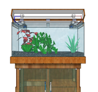 现代生态鱼缸草图大师模型，鱼缸sketchup模型下载