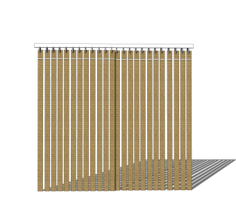 现代百叶窗草图大师模型，百叶窗SKP模型下载