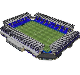 体育馆草图大师模型，体育馆SU模型下载