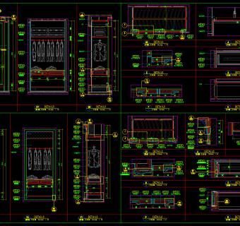 定制欧式衣柜CAD模版，衣柜CAD图纸下载