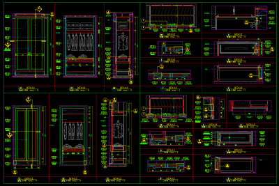 定制欧式衣柜CAD模版，衣柜CAD图纸下载