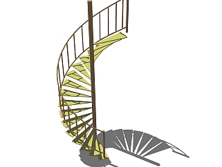 工业<em>风</em>楼梯免费su模型，楼梯sketchup模型下载