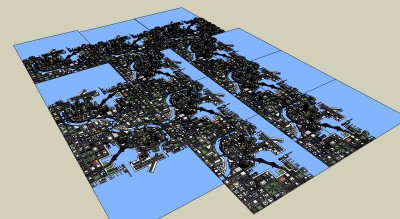 现代大型城市规划设计草图大师模型，城市规划sketchup模型