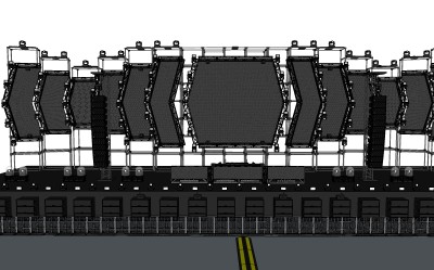 现代舞台草图大师模型，舞台SU模型下载