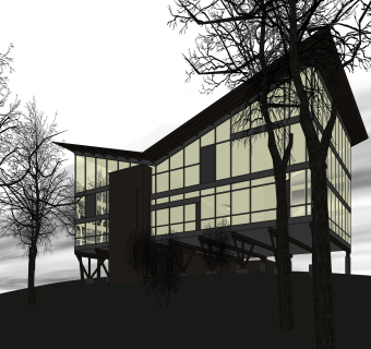 现代独栋别墅su模型下载，别墅草图大师模型分享