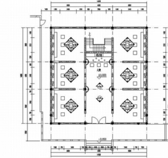 设计之都中式风情佛寺殿堂CAD装修施工图