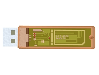 现代USB存储器sketchup模型，日用电器skp模型下载