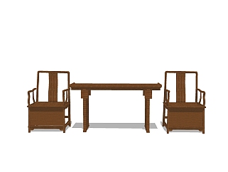 <em>中式</em>休闲桌椅免费su模型，休闲桌椅sketchup模型下载