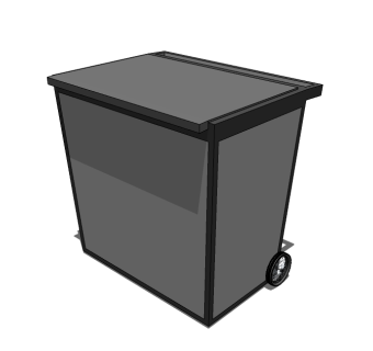 现代简约环保垃圾箱草图大师模型，垃圾桶SU模型下载