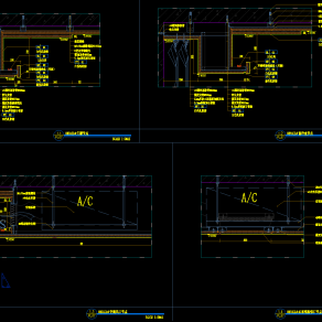 天花空调出风口节点图，节点CAD图纸下载