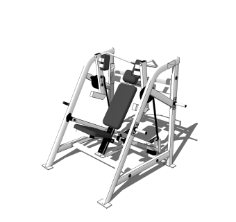 现代健身器材su模型，健身器材草图大师模型下载