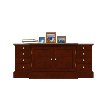 中式边柜草图大师模型，边柜SKP模型