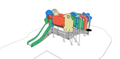 现代滑梯sketchup模型，滑梯草图大师模型下载