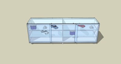 现代展示柜sketchup模型下载，展示柜草图大师模型