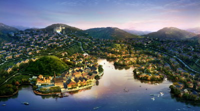 景观鸟瞰效果图