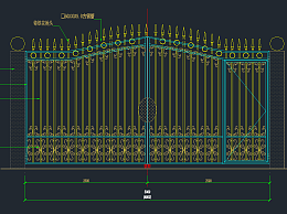 鐵藝大門節點詳圖鐵藝門節點圖cad施工圖紙下載